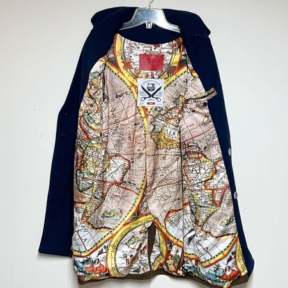 NWT Hudson Outerwear Color Block Double Breasted Coat Womens M - Picture 5 of 9